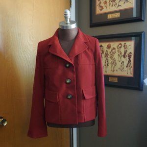 1940's Burgundy Inspired Swing Jacket